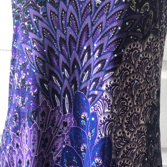 Dream Dancer Spaghetti Strap Purple Sequin SunDress Sz Small NWOT - Picture 9 of 13